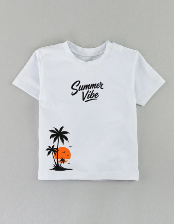 Футболка Овер біла Summer Vibe