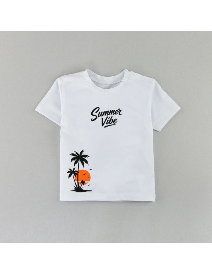 Футболка Овер біла Summer Vibe