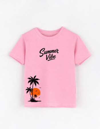 Футболка Овер рожева Summer Vibe