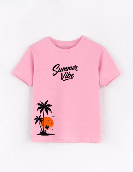 Футболка Овер рожева Summer Vibe