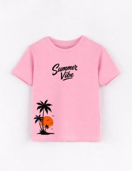 Футболка Овер рожева Summer Vibe