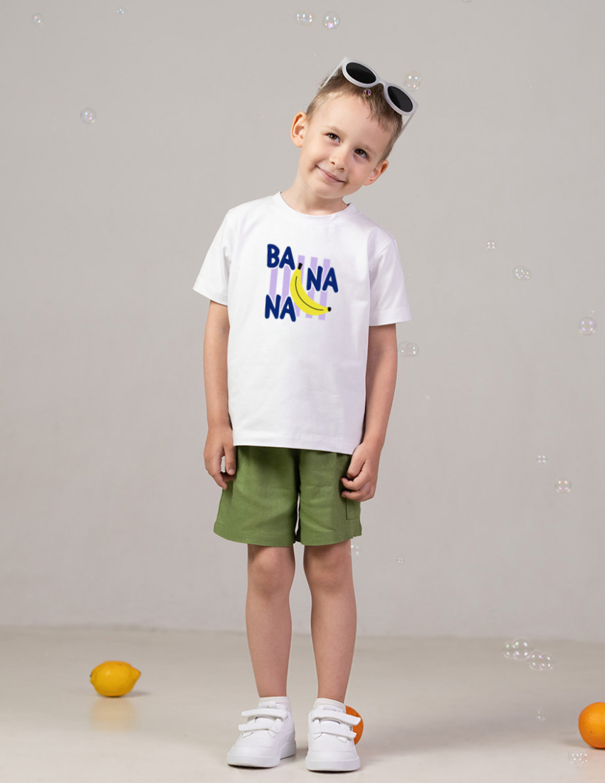 Футболка Овер біла Banana