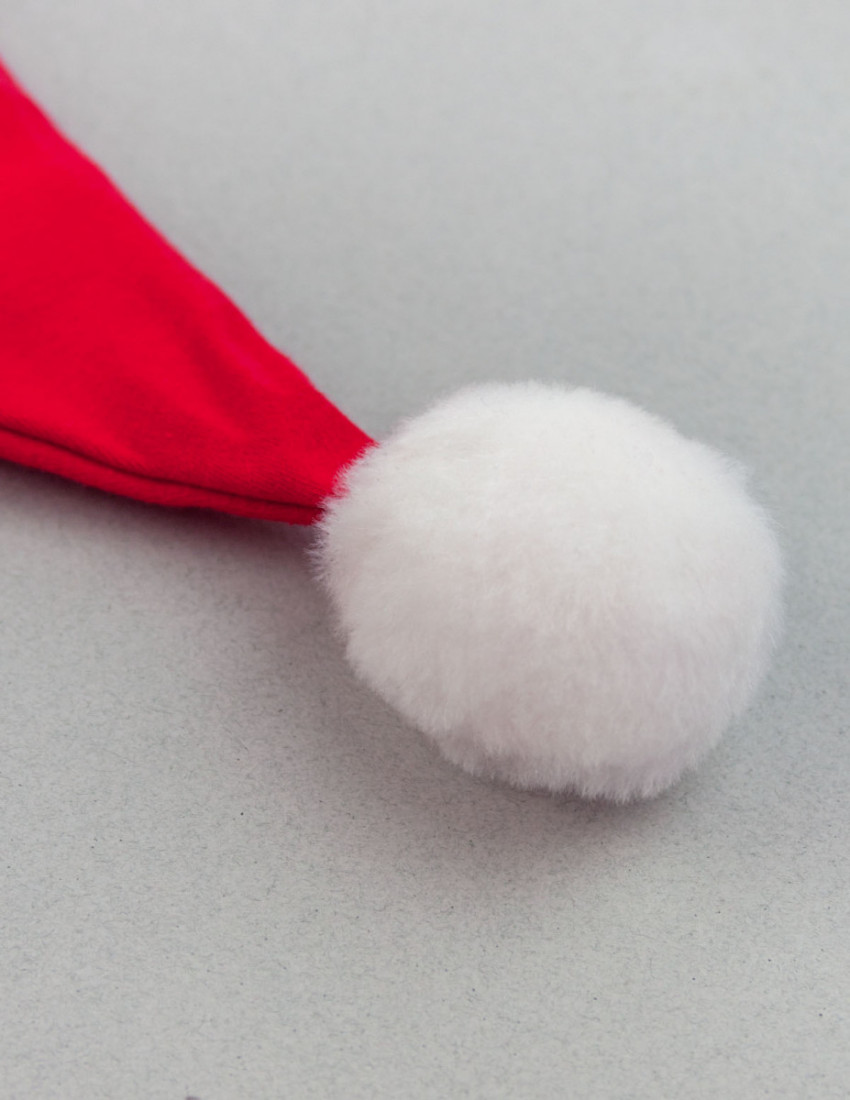 Шапка Санта ONE SIZE бавовняна червона для дорослого