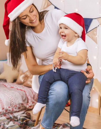 Шапка Санта ONE SIZE бавовняна червона для дорослого