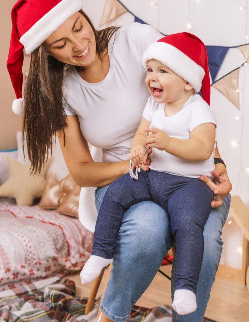 Шапка Санта ONE SIZE бавовняна червона для дорослого