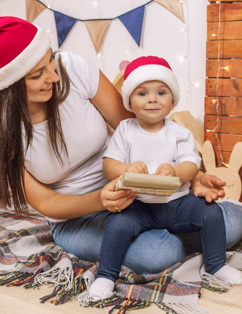 Шапка Санта ONE SIZE бавовняна червона для дорослого