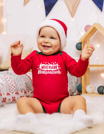 Шапка Санта бавовняна червона