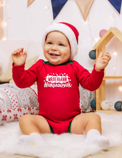 Шапка Санта бавовняна червона