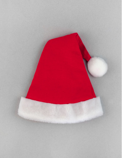Шапка Санта бавовняна червона